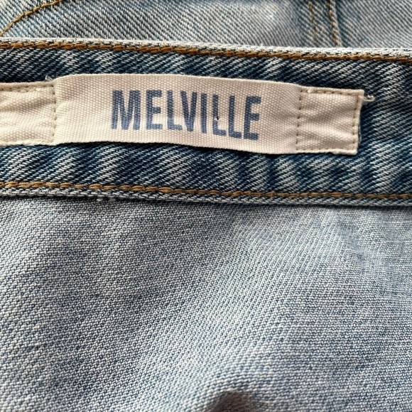 Brandy Melville Jean Button down Mini Acid Wash skirt A-Line Mini denim skirt - Picture 5 of 8